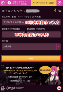 ラッキーニッキー 必要な情報を入力4