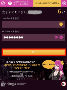 ラッキーニッキー 必要な情報を入力5