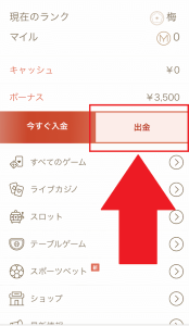 遊雅堂 出金メニューを開く2