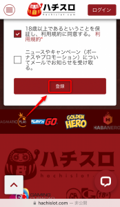 ハチスロ 必要な情報を入力3