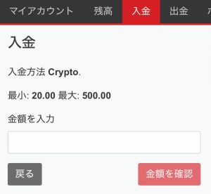 ベットレベルズ 入金手順3