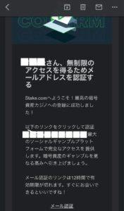 ステークカジノ 必要な情報を入力2