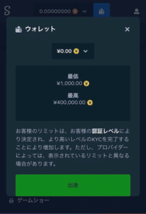 ステークカジノ 銀行送金の出金