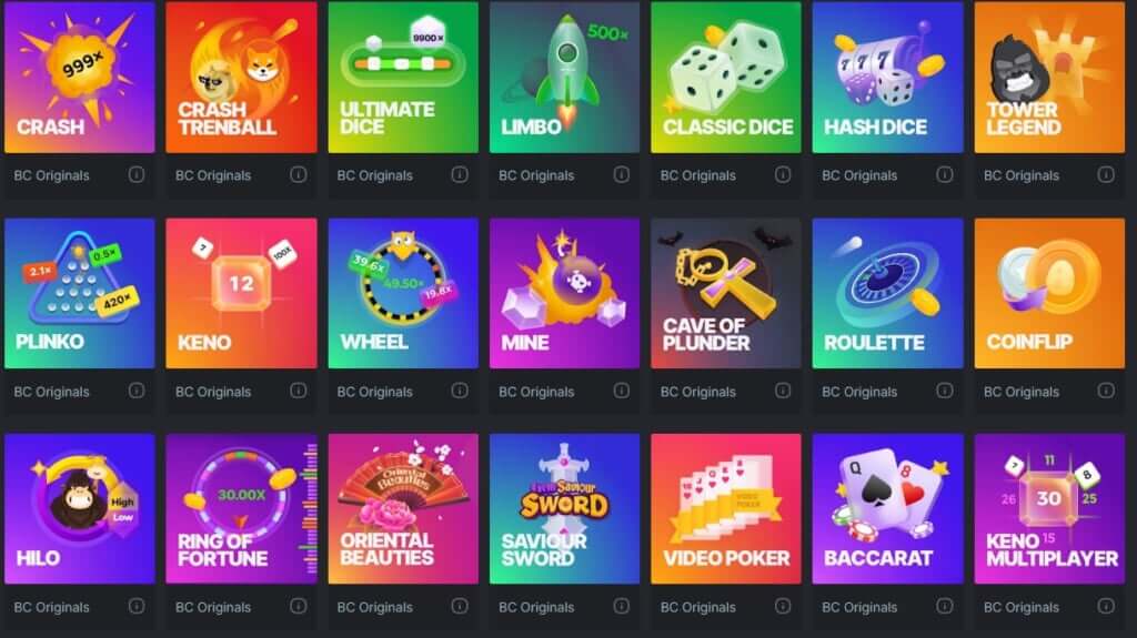 BCゲームのオリジナルスロットをプレイして、BC.GAME仮想通貨を換金する