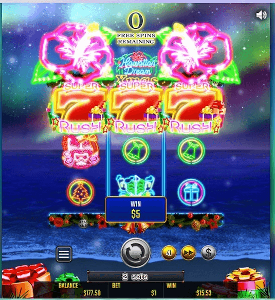 ハワイアンドリームクリスマス 攻略 フリースピン 確率