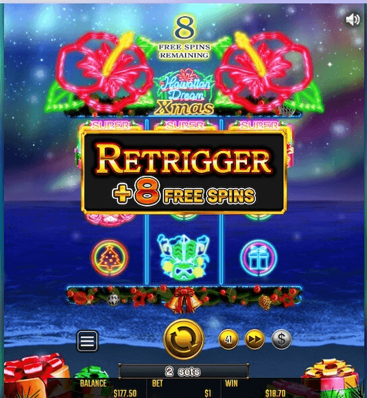 ハワイアンドリームクリスマス 攻略 フリースピン 確率