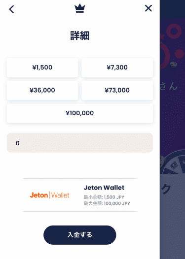 リリベット 入金手段の選択2