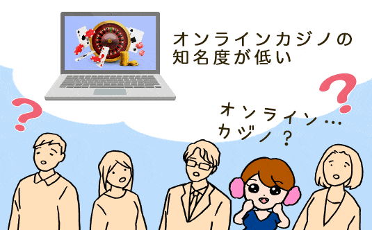 オンラインカジノのメリットとデメリット オンラインカジノの認知度が低い