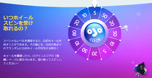 プレイオジョのフリースピン