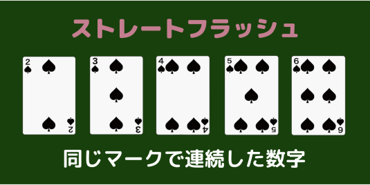 ポーカー 役 ストレートフラッシュ
