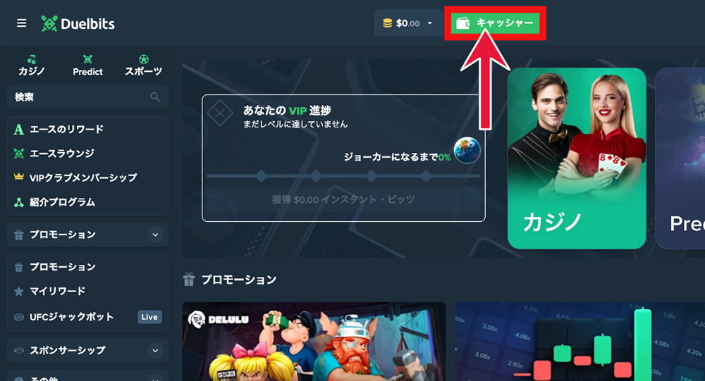 デュエルビッツ 入金方法1