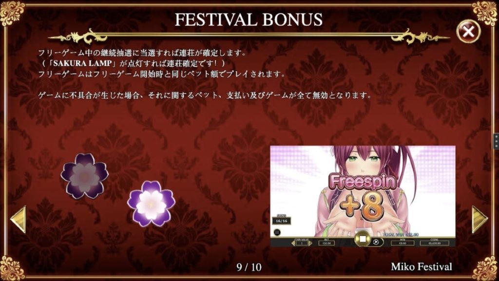 ミコフェスティバルフェスティバルボーナス