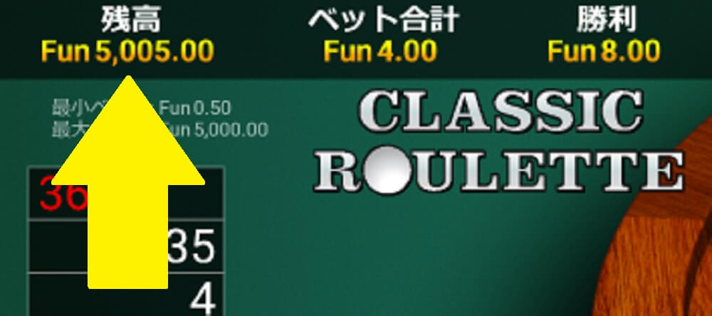ルーレット マーチンゲール15