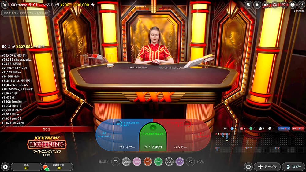 遊雅堂 おすすめ ゲーム エクストリーム・ライトニング・バカラ
