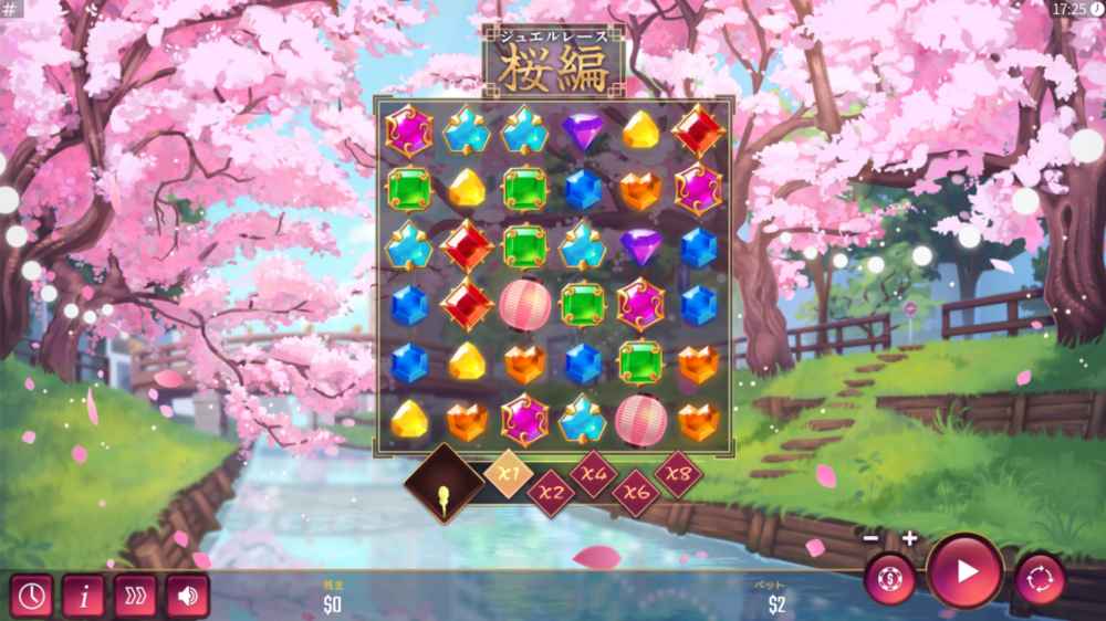 桜テーマのスロット　ジュエルレース桜編