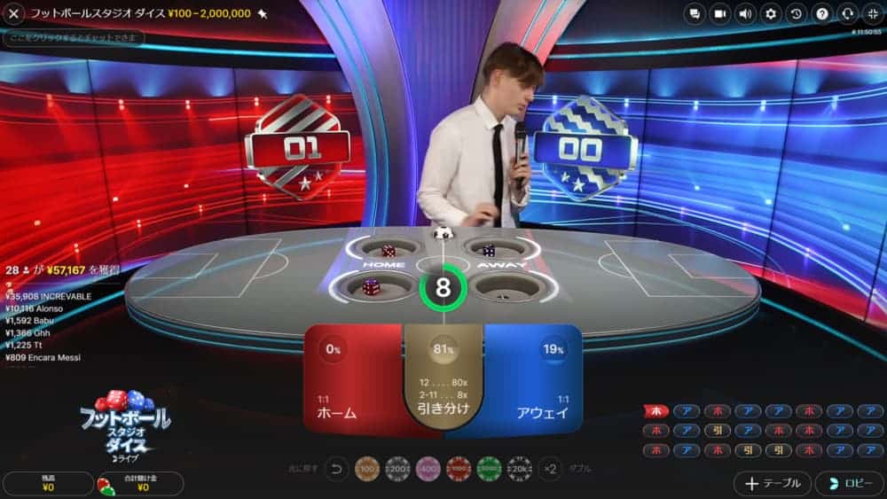 フットボールスタジオダイス 遊び方