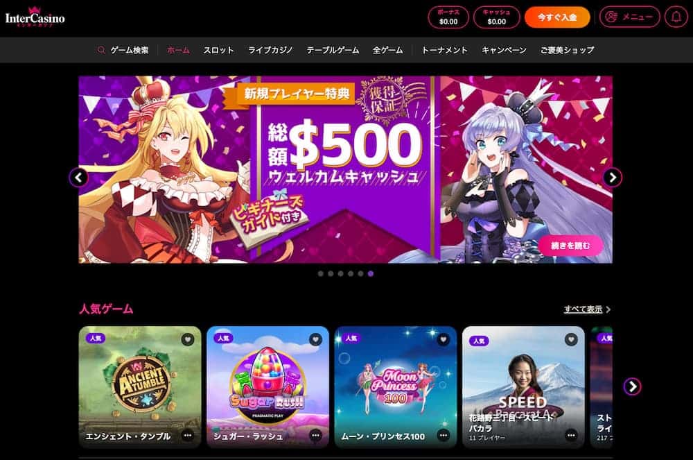インターカジノ 登録時の注意点