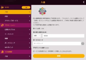 ラッキーニッキー　入金額　入力