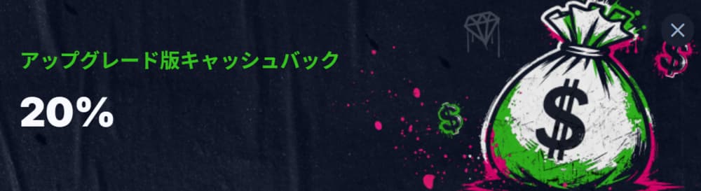 ベッツアイオー アップグレード版キャッシュバック サムネ