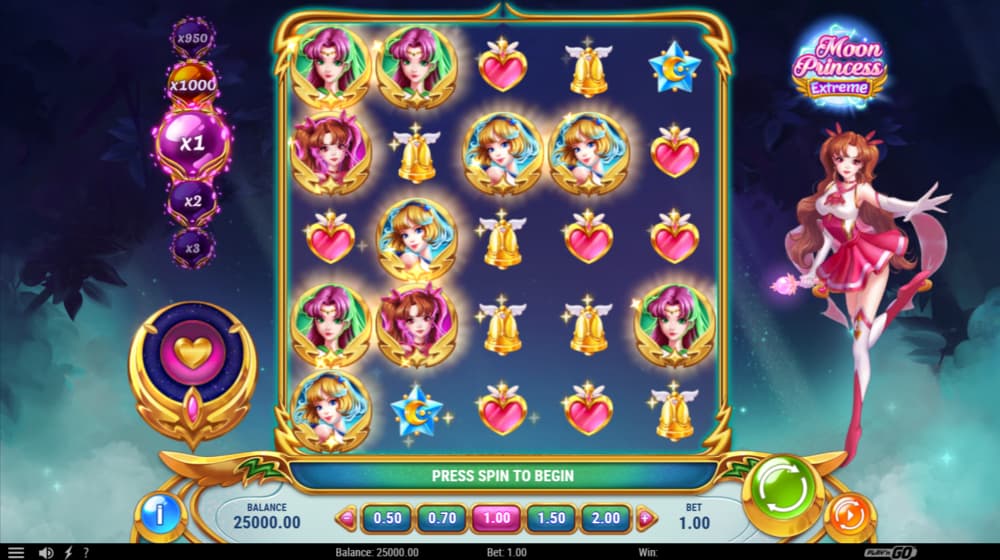 Moon Princess Extreme スロット速報 プレイ画面